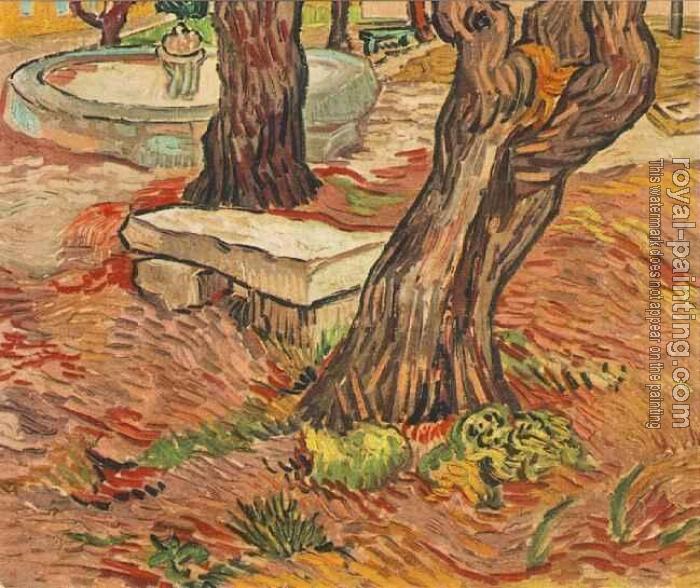 Vincent Van Gogh : The Stone Bench in the Garden of Saint-Paul Hospital